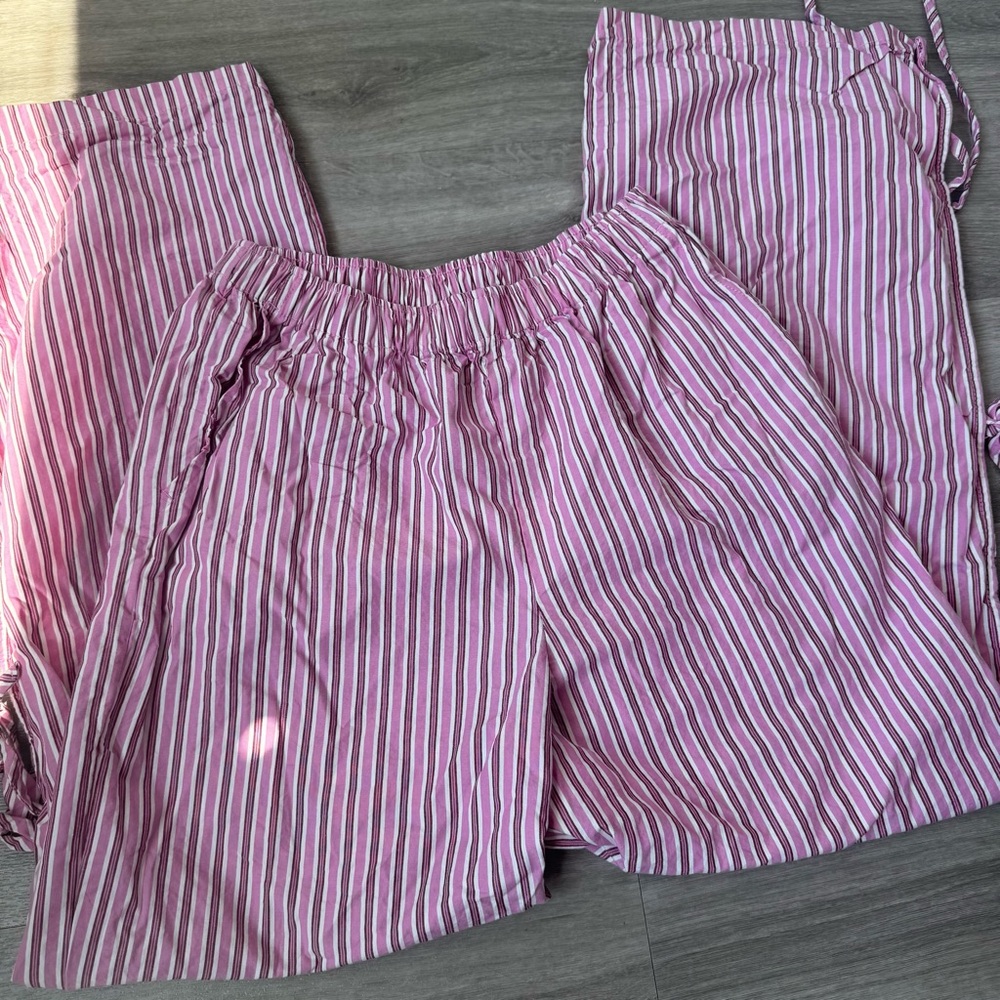 Wild Fable Pink and White Striped Pants - Picture 2 of 4
